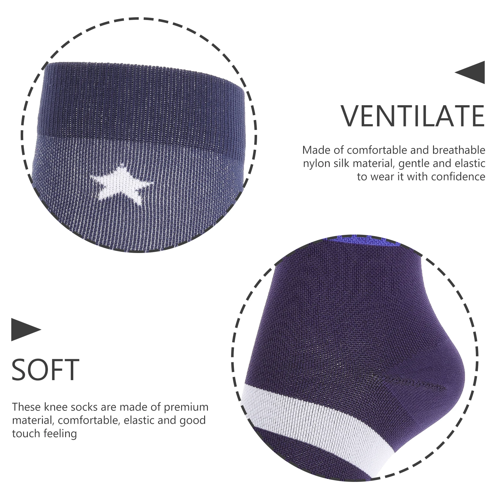 

3Pairs American Flag Socks Knee High Elastic Sports Socks for Men Women Warm Breathable Independence Day American Flag Stockings