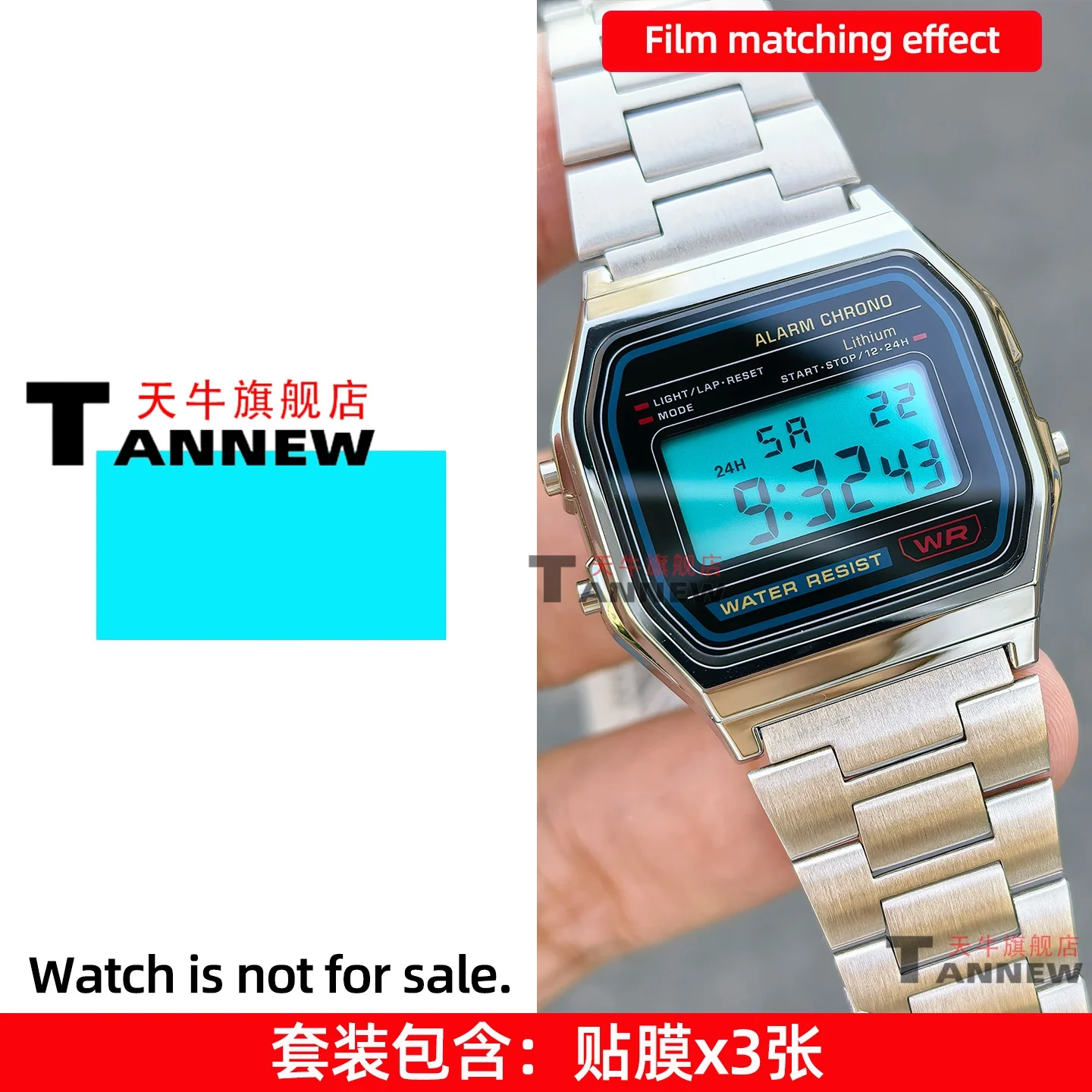 Ultimate Mod Kit for Casio F-91W A158W A168 Includes STN HD Display Rainbow Gradient Display Sticker Complete Watch Makeover Set image 2
