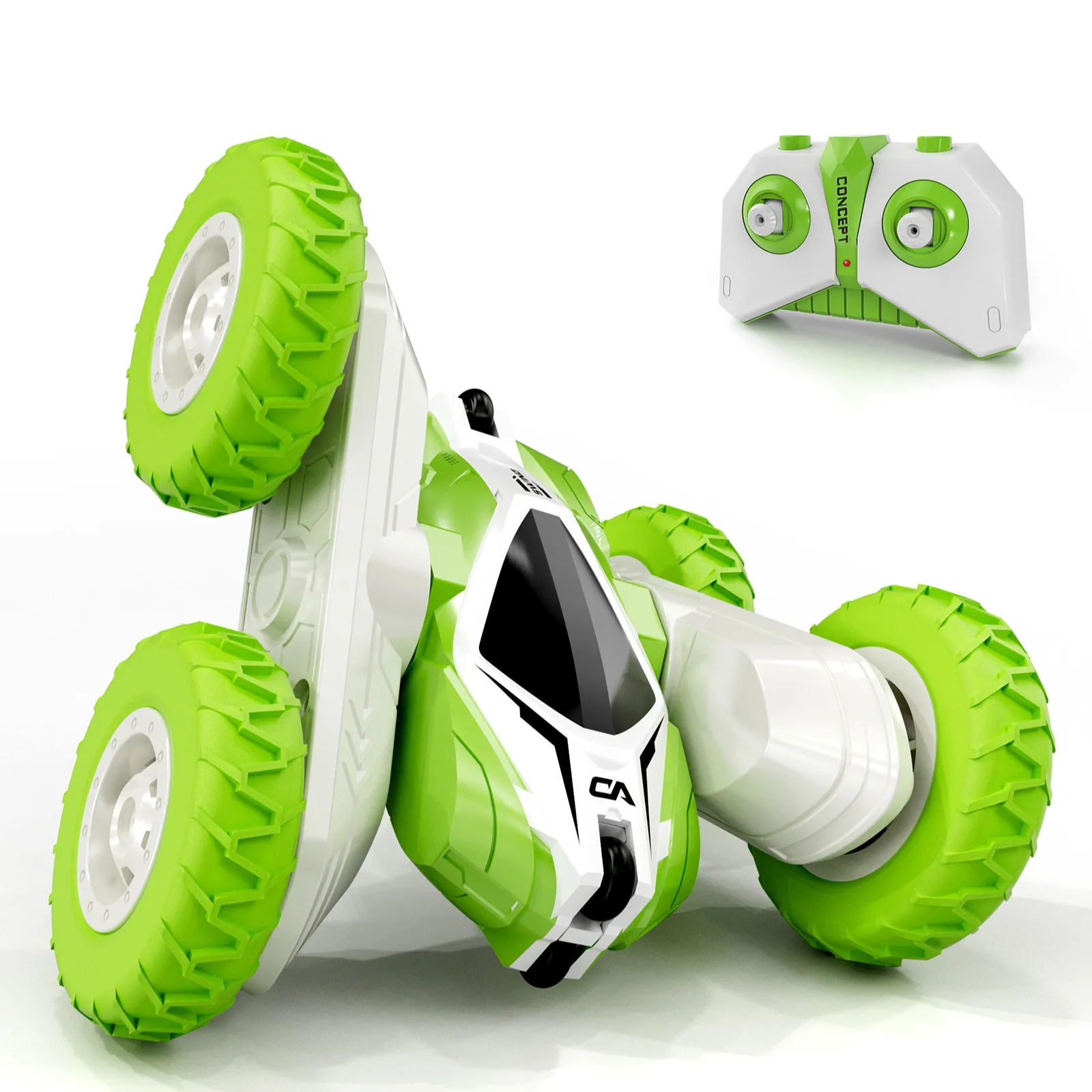 Mini Remote Control Car RC Cars for Kid, 4WD 2.4GHz Remote Control Toys, Double Sided Flips 360° Rotating RC Stunt Car, Toy Gift