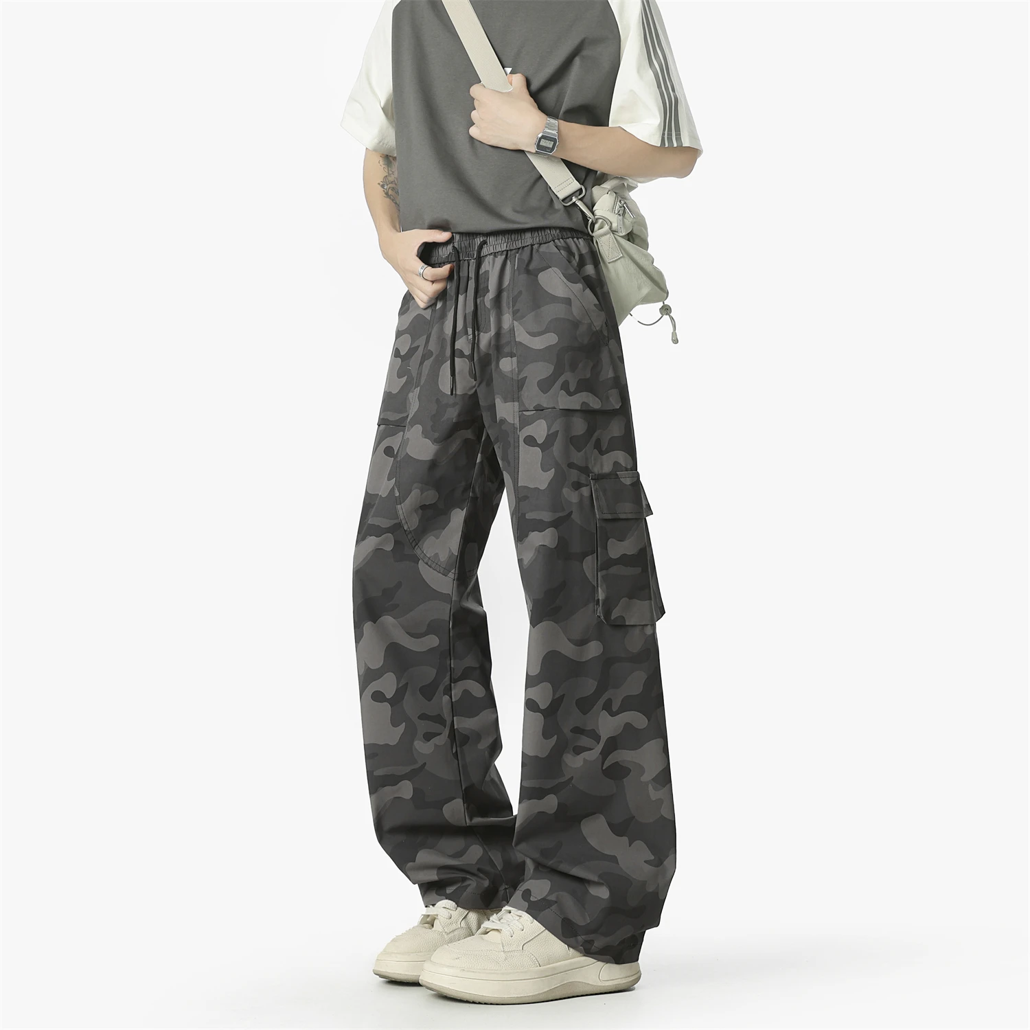 

Camouflage Loose Casual Pants Deep Full Network Big Hit Spring New Loose Straight Floor-Length Umbrella Soldier Casual Trousers