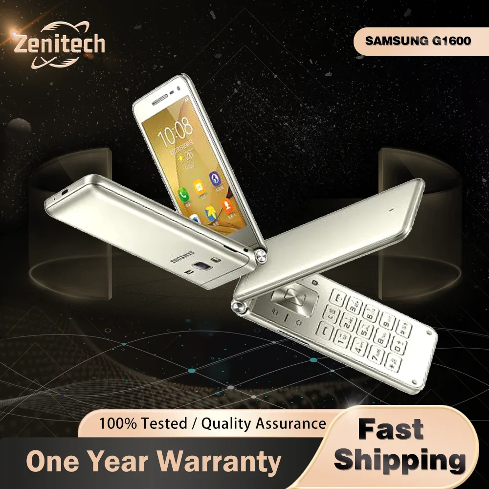 الأصلي سامسونج غالاكسي مجلد G1600 (2016) 4G الهاتف المحمول المزدوج سيم بطاقة 3.8 ''2GB RAM 16GB ROM الهاتف المحمول رباعية النواة الهاتف الذكي #1