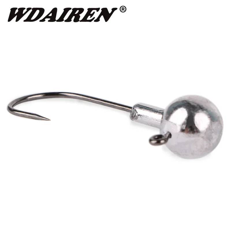 5 Pcs Lead Jig Head Fishing Hook Carbon Steel Fishhook for Soft Worm Lure 3.5g-14g Barbed Carp Fishing Hooks Fishing Accessorie