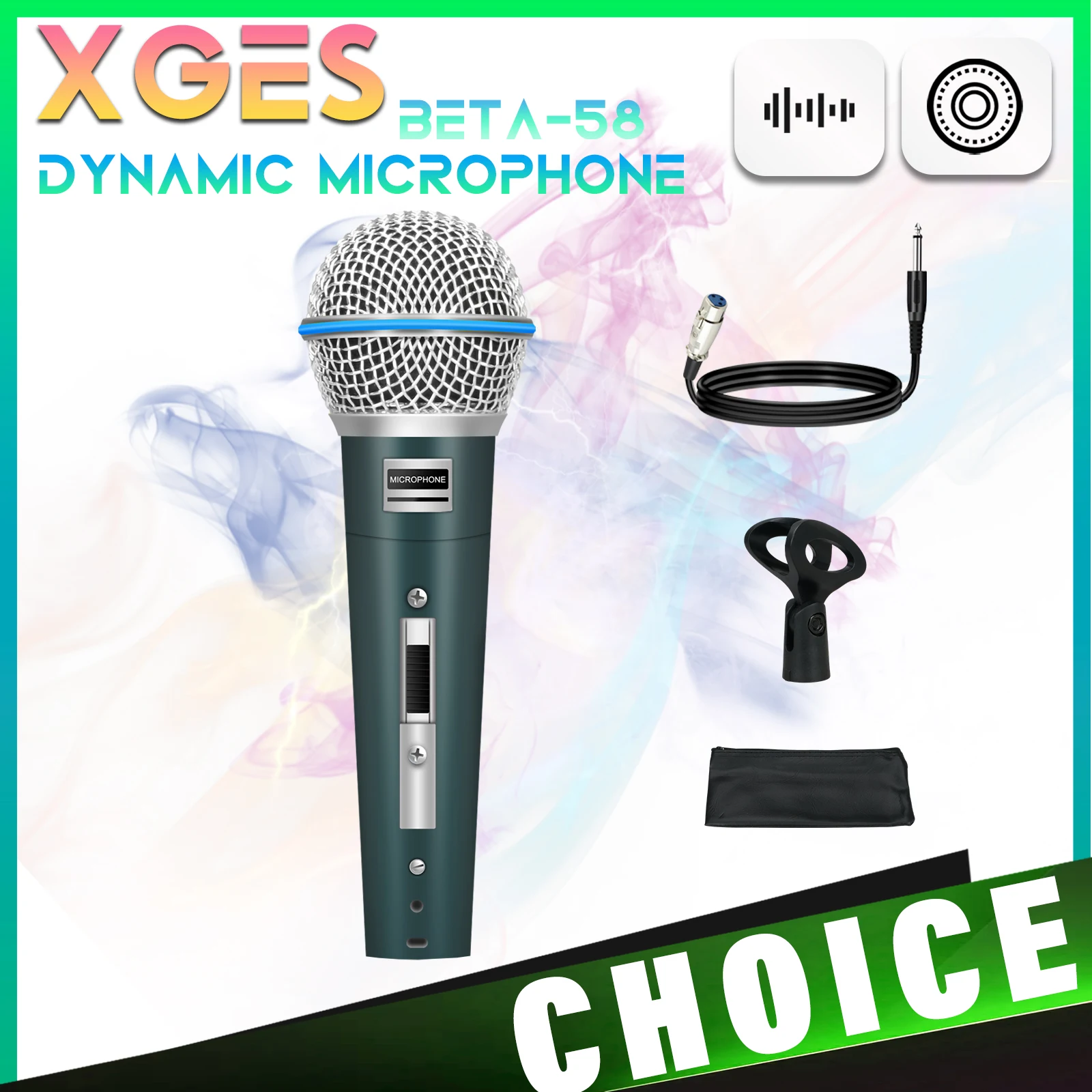 BeTA58 Supercardioid Dynamic Microphone For Stage Singing Professional Wired Microphone for Karaoke BBOX Recording Vocal