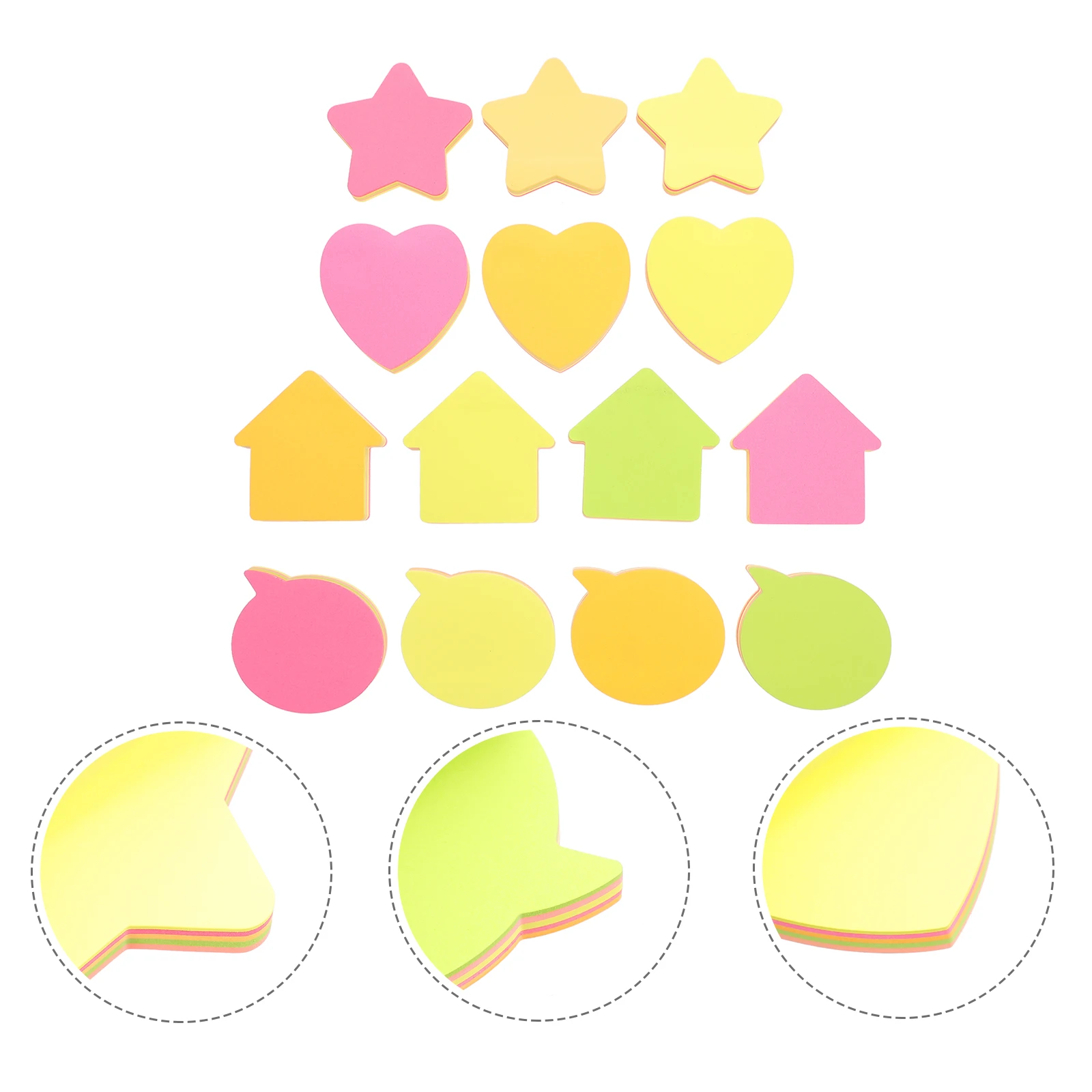 

16 Pcs Colorful Love Sticky Colored Memo Pads Marker Decals Self-Stick Notes Memorandum