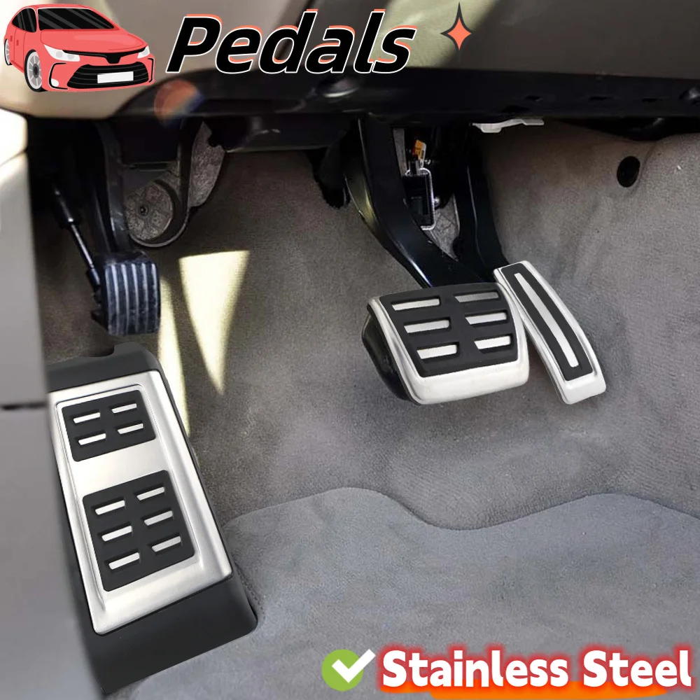 Car Pedal Cover for Audi Q7 2006 - 2015 LHD Gas Brake Rest Pedals Pad Anti-Slip Foot Pedals Accelerator Dead Pad Accessories