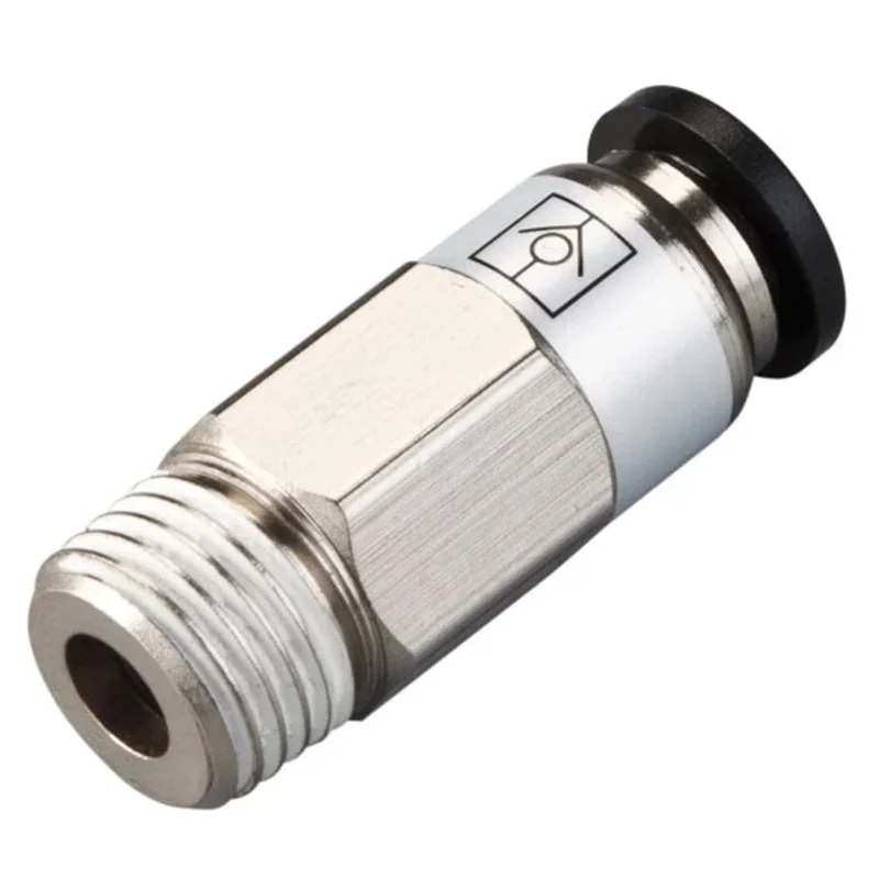 

2PCS Check Valve Thread Straight Pneumatic SPC VPC M5 1/8" 1/4" 3/8" 1/2"Quick Unidirectional Gas Trachea Plug Connector