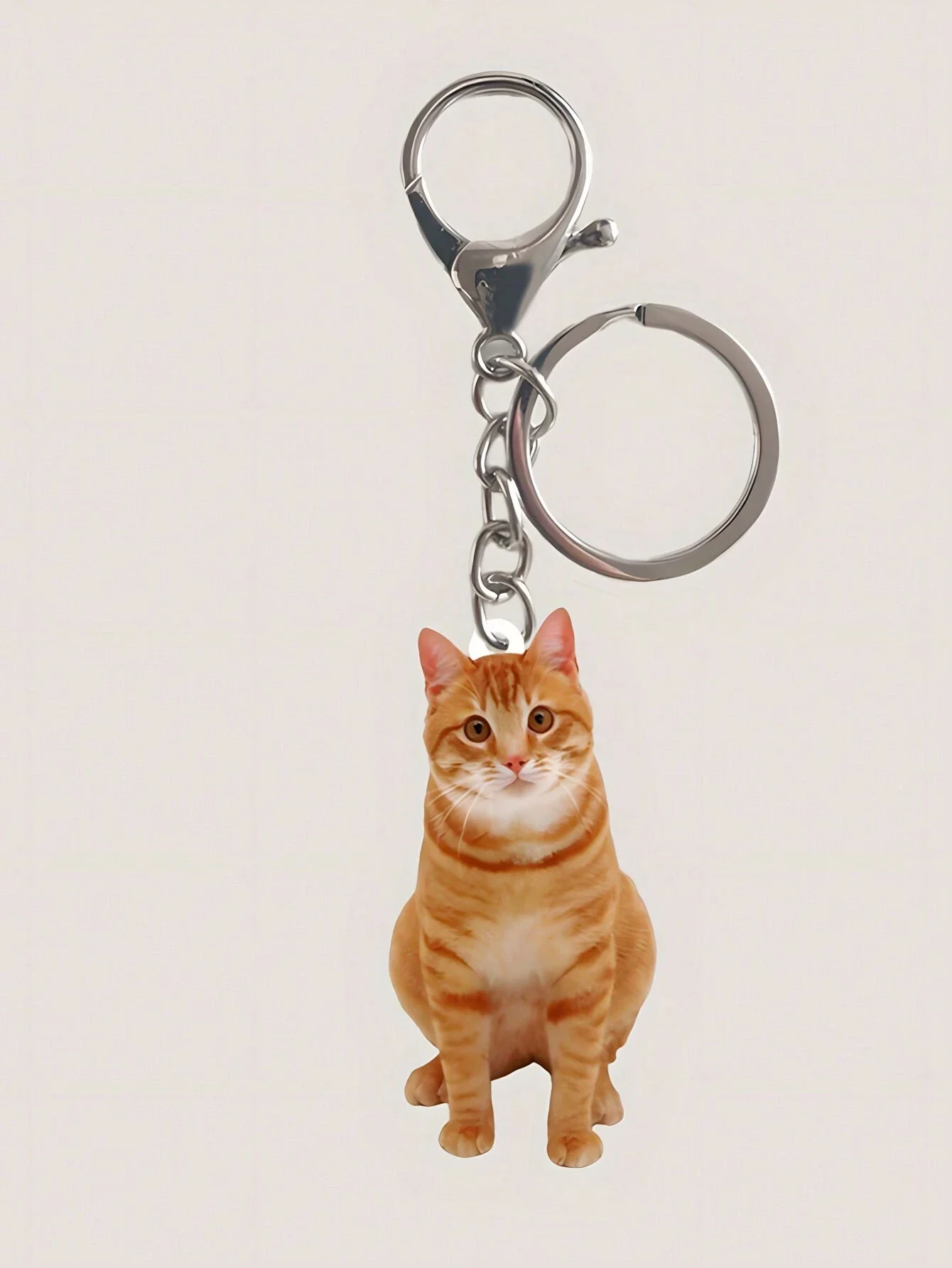 

1pc Cute Cat Keychain 2D Animal Acrylic Keyring For Bag Backpack Car Key Pendant, For Cat Mom, Cat Dad, Women, Girls As Gift