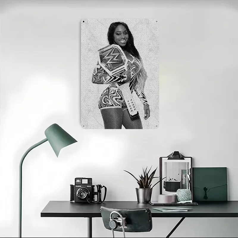 نعومي المصارع علامة معدنية جدار الفن خمر الديكور غرفة خمر ريترو تين علامات للمنزل الديكور مكتب ديكور الفن الجداريات #4