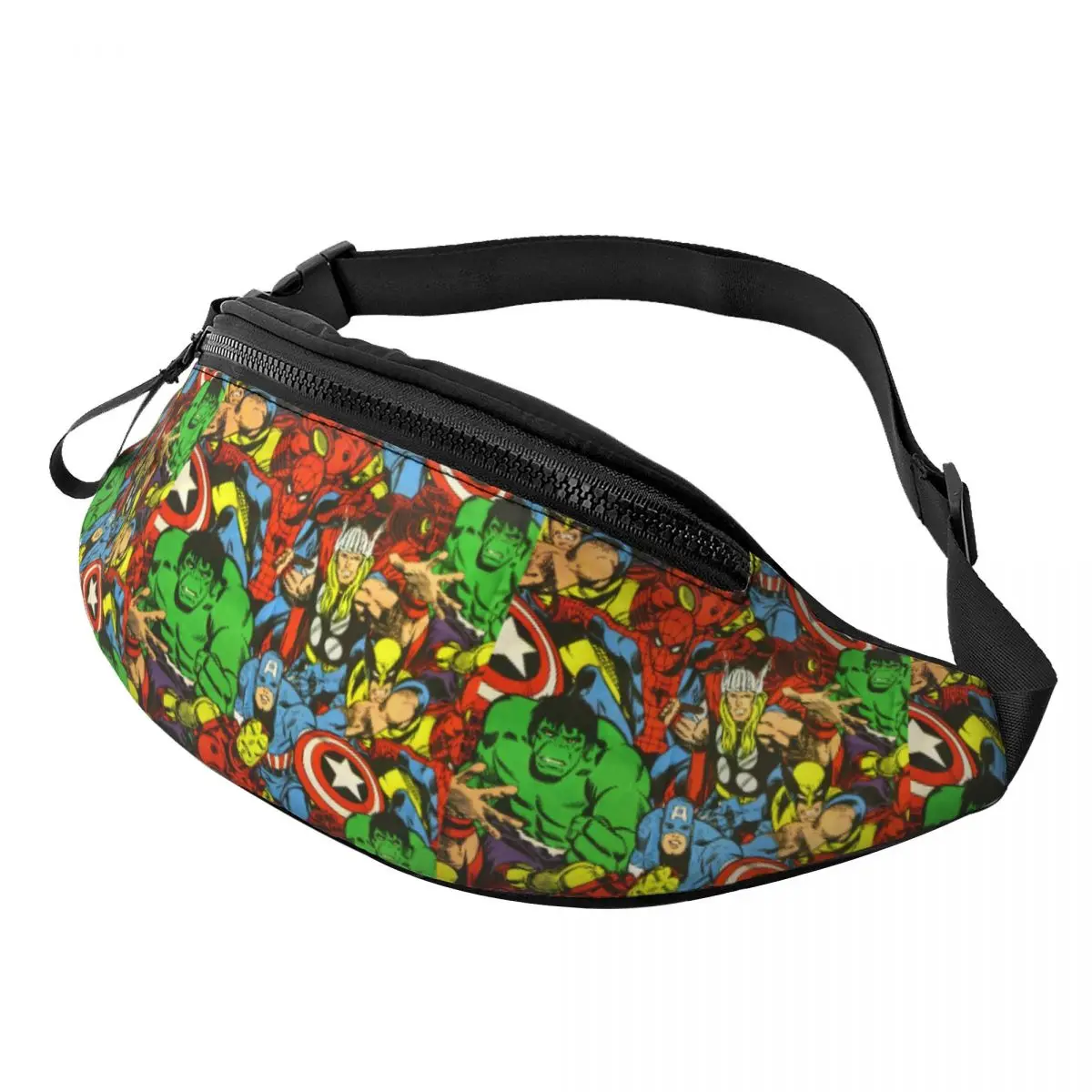 Custom Superhero Spider Man Fanny Pack Men Women Casual Crossbody Waist Bag for Camping Biking Phone Money Pouch