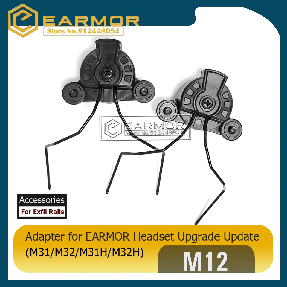 EARMOR M12 EXFIL Rails Adapter Attachment Kit  Adapter for EARMOR Shooting Noise Clearance Aviation Noise Reduction Headset