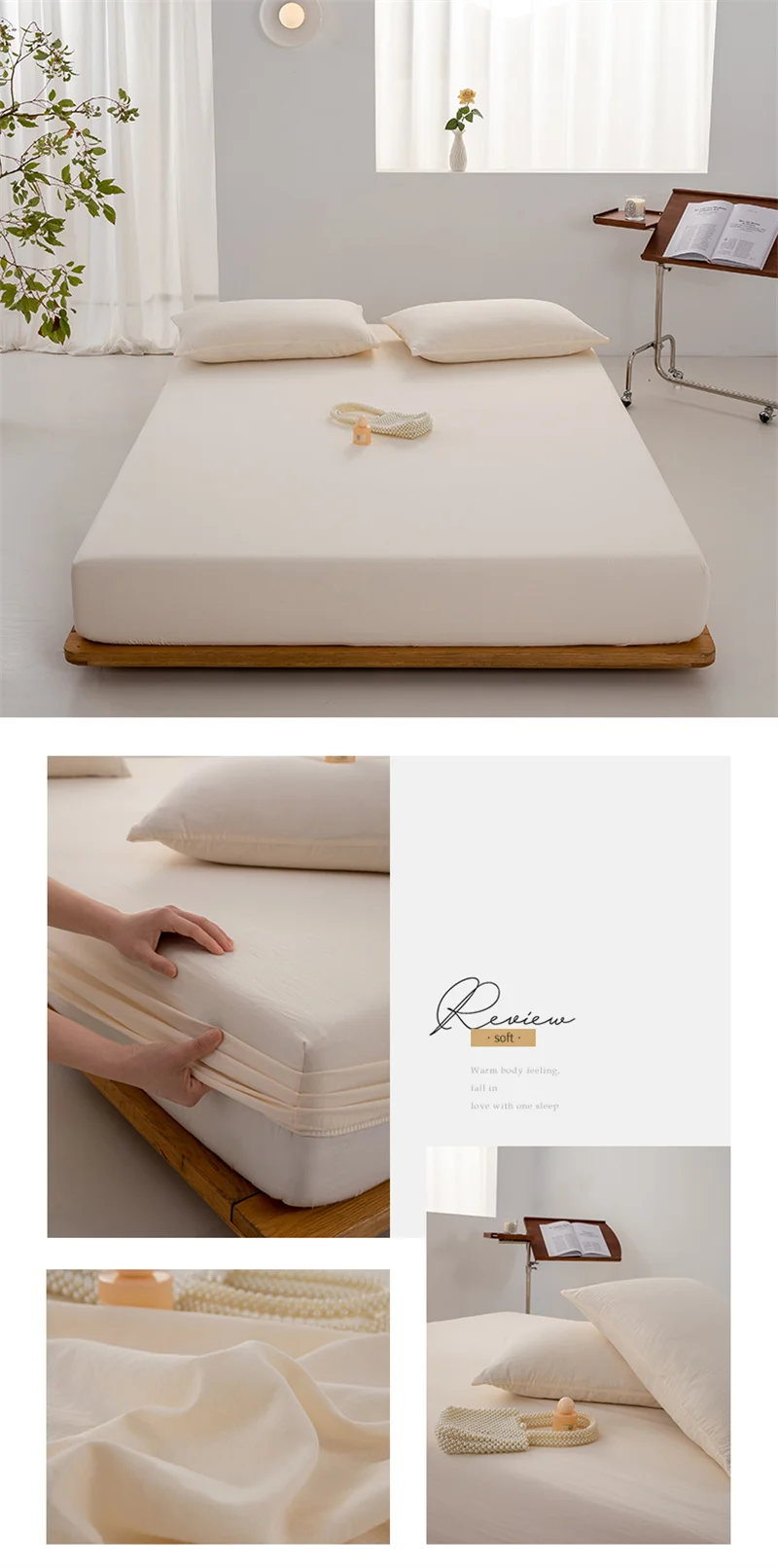 Soft Cotton Fitted Sheet Single Double King Queen Size Mattress Cover with Elastic Band Bed Sheet Bed Linens 100/120/150/180/200