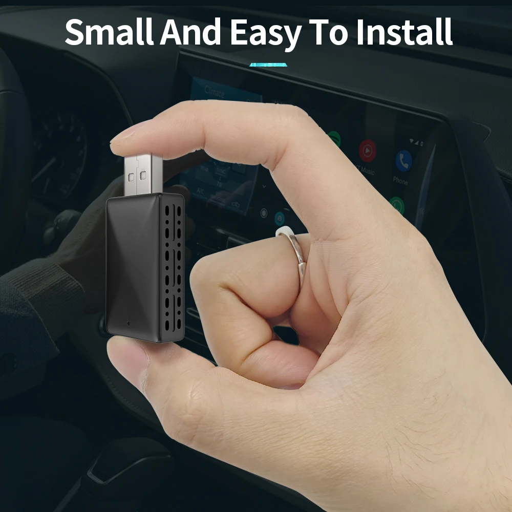 دونجل CarPlay اللاسلكي 2in1 للسيارة الأصلية مع محول CarPlay Android التلقائي السلكي إلى اللاسلكي مع توصيل وتشغيل USB