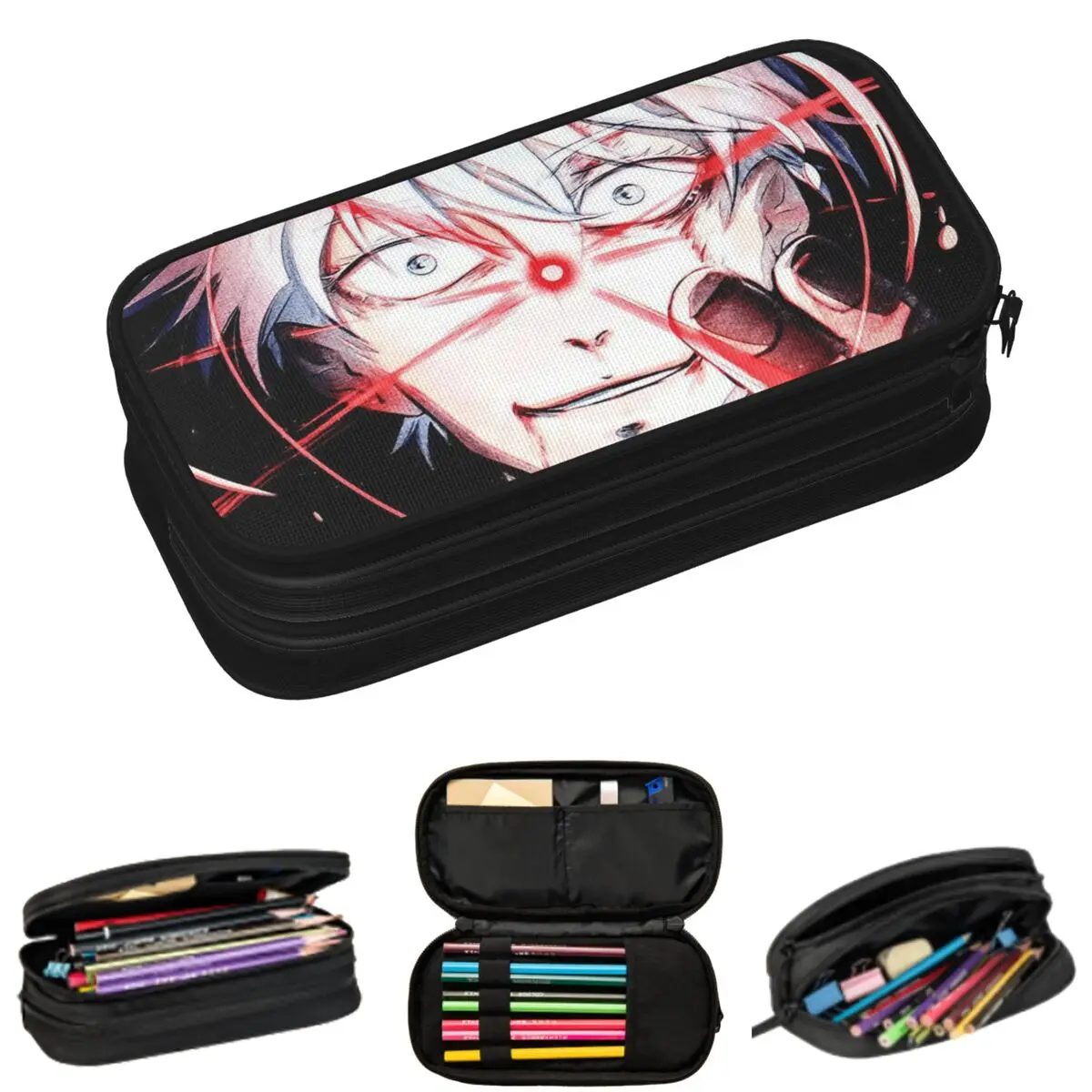 

Jujutsu Anime Manga Kaisen Anime Pencil Cases for Students Gifts Pen Box Pencil Bag Big Capacity Pencil Pouch