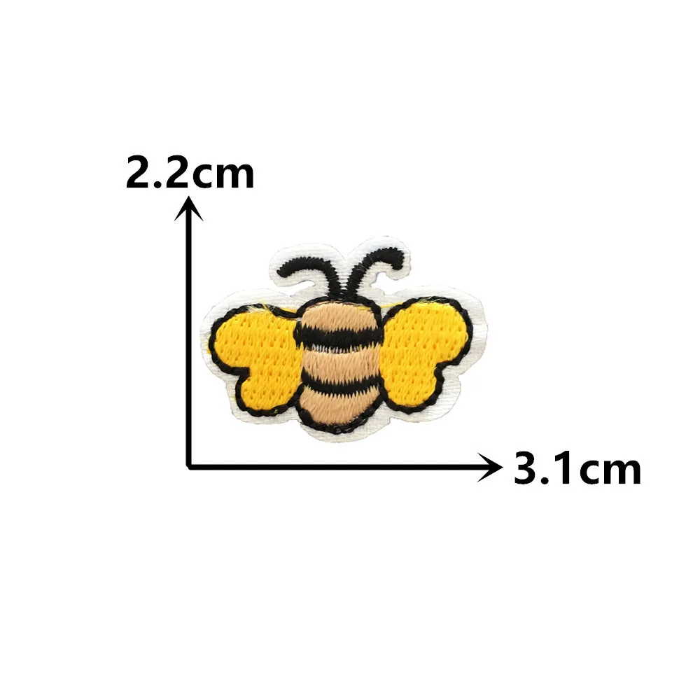 Cartoon Little Bee Pattern Embroidery Hot Melt Adhesive Ironing Patch DIY Sewable Decoration Matching Clothing Patch