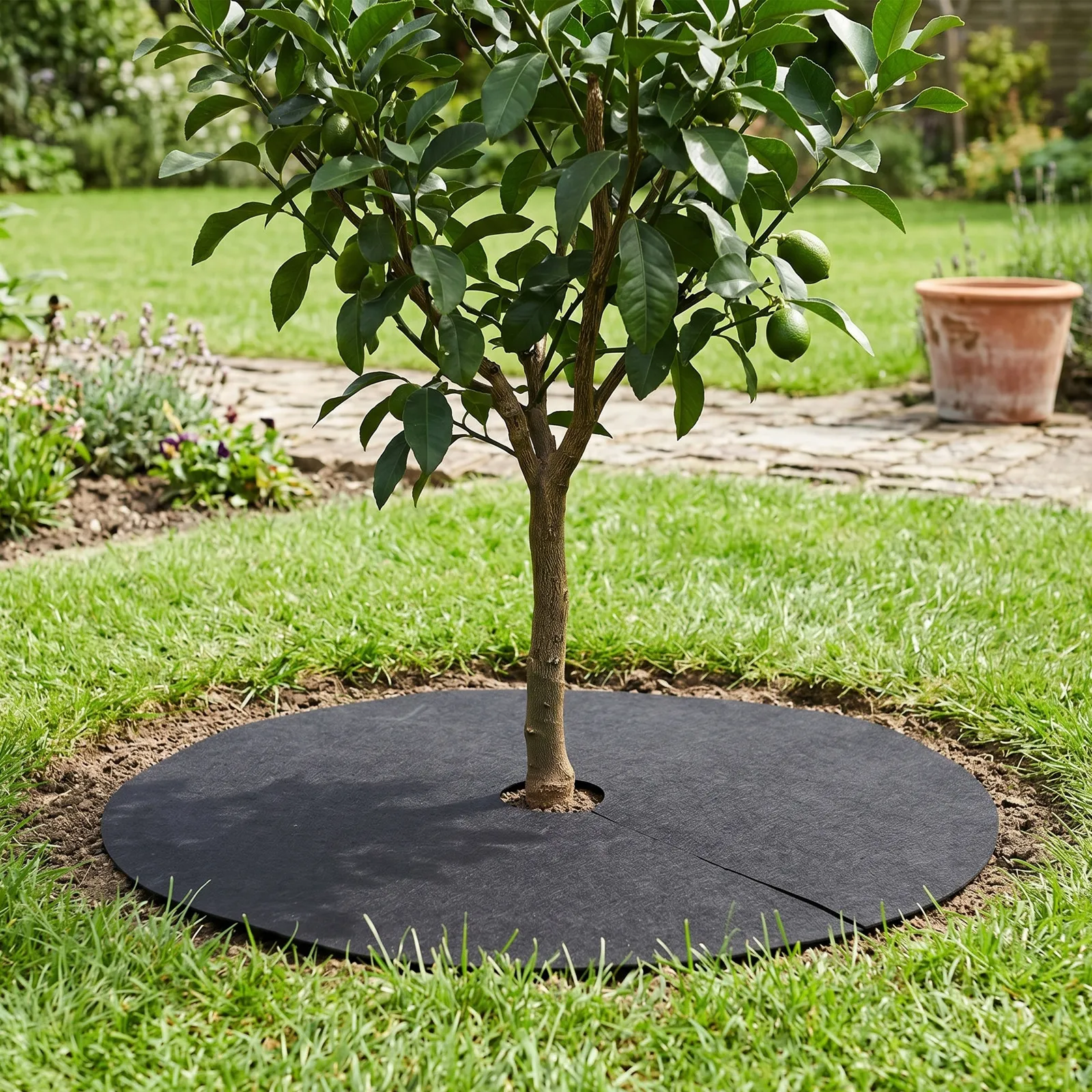 10Pcs Heavy Duty Biodegradable Weeding Cloth Non Woven Garden Orchard Ground Cover for Plants Trees Flowers Effective Weed