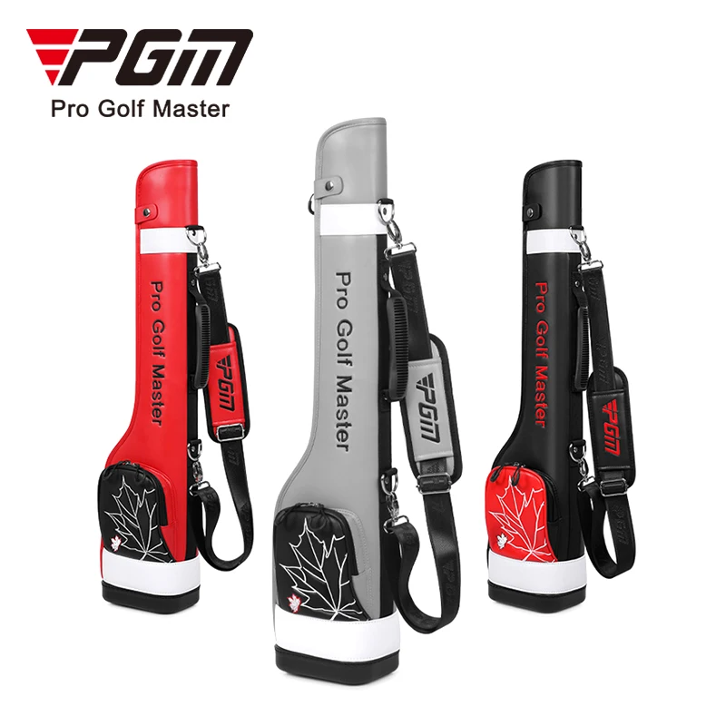 PGM Durable Microfiber Leather Mini Golf Bag for Basic Golfers, Skin-feel Ultra-light Waterproof Portable Large Capacity Bag