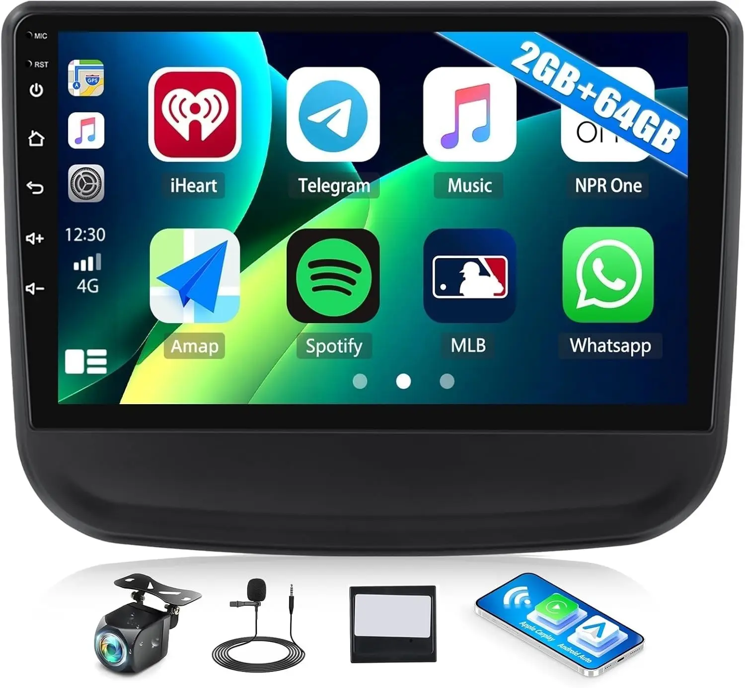 

Автомобильная стереосистема 2G + 64G для Chevy Equinox 2018-2020 гг., с беспроводным CarPlay, Android Auto, 10-дюймовым сенсорным экраном, GPS, Bluetooth, Wi-Fi, RDS, F