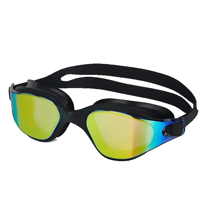 

Silicone Waterproof Adult Men and Women Coated Flat Glossy Fashion Dazzling Swimming Goggles