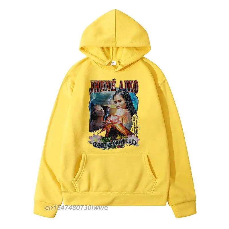 2022สไตล์ใหม่สวมใส่ Jhene Aiko Chilombo พิมพ์แฟชั่นสบายเสื้อผ้า Unsiex Hoodies หลวมสบายๆคุณภาพสูง Streetwear