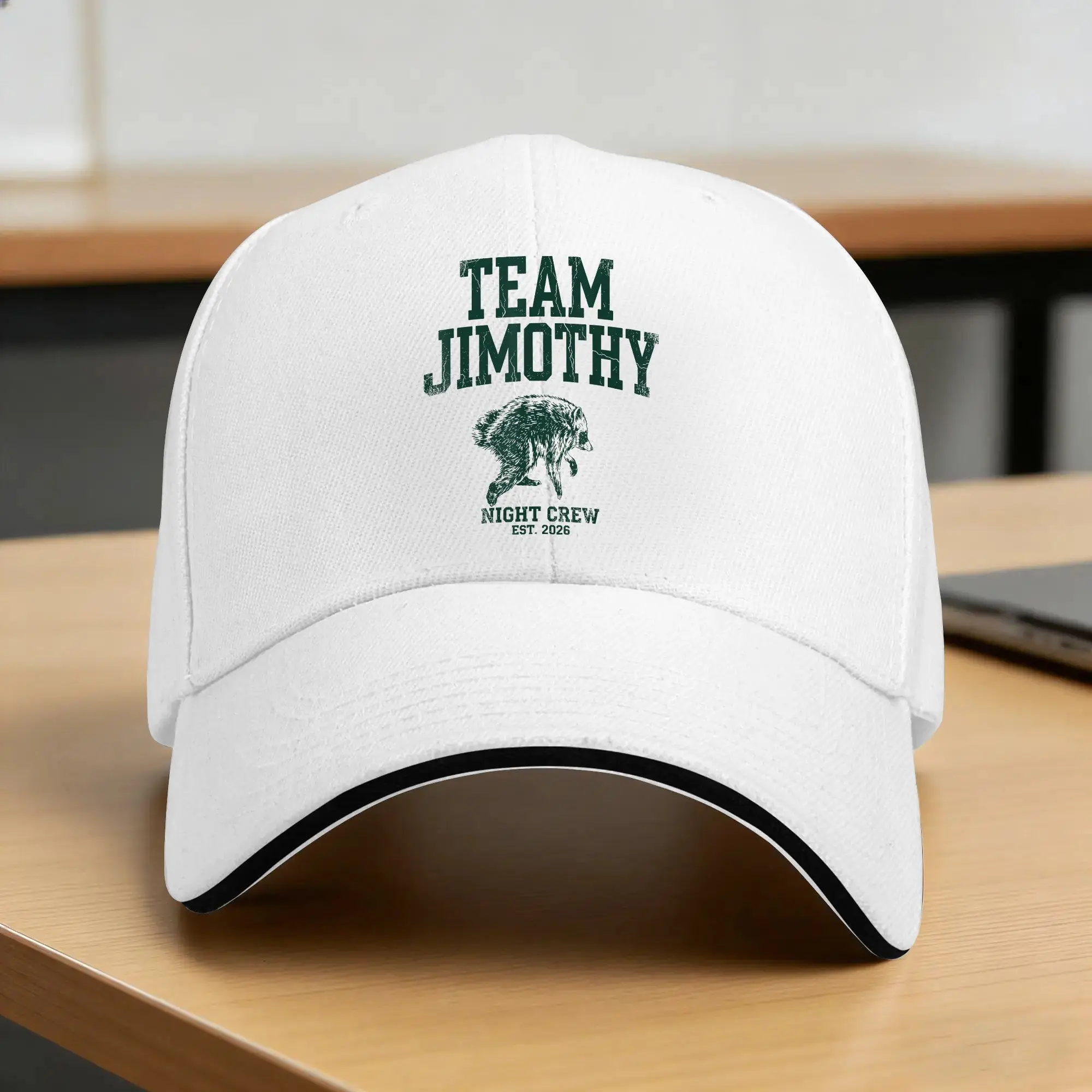 Team Jimothy Crew Night Est 2026 Seattle Raccoon Viral Memes Sun  Summer For Unisex-Teens Running Hippie Baseball Caps