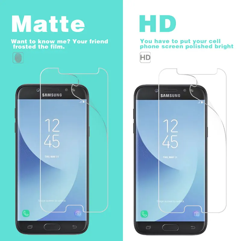 Антибликовая матовая пленка для Samsung J4 J5 J6 J7 Duo 2016 2017 2018 J510 J400F J710 J720F прозрачная глянцевая пленка HD с инструментами Cleanig