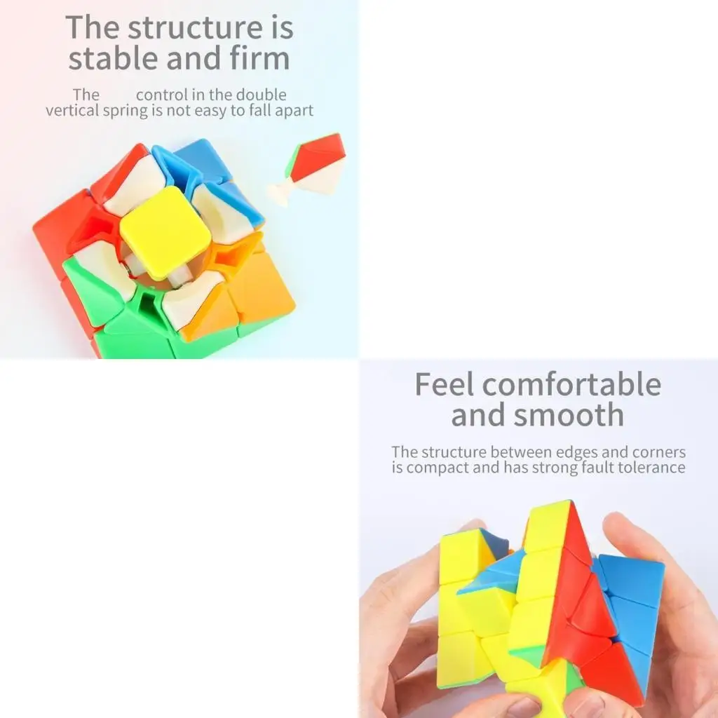 

J2HD 3x3 Speedcube Incorporating Anti Jamming Technology And Ergonomic Dimension For All Skill Levels