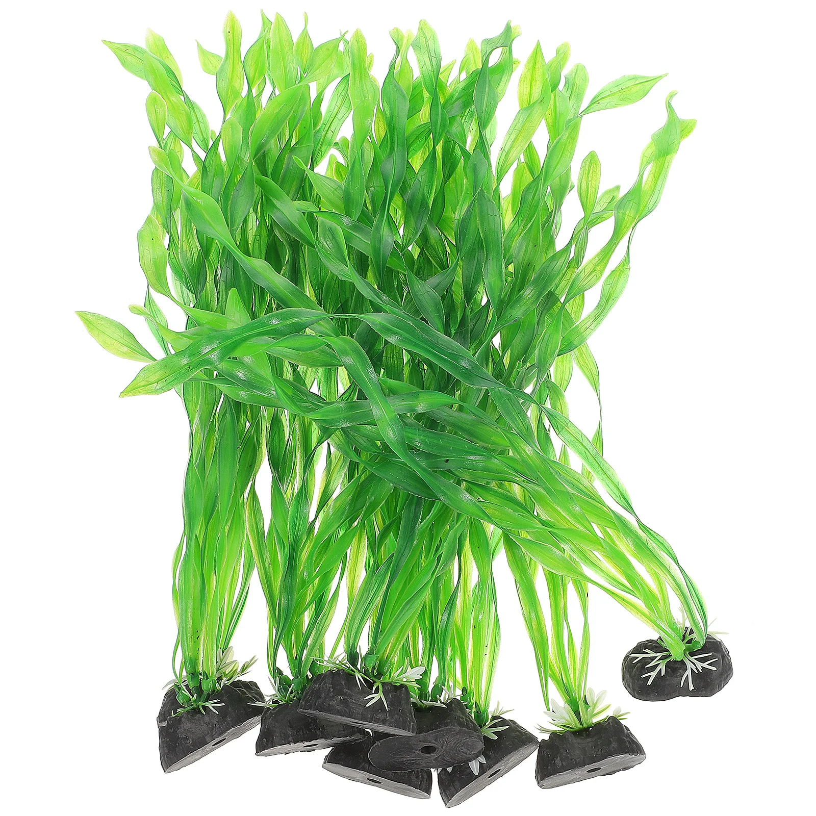 

10Pcs Fake Aquarium Plants Water Grass Decor Realistic Plastic Fish Tank Plants for Vivid Underwater Environment