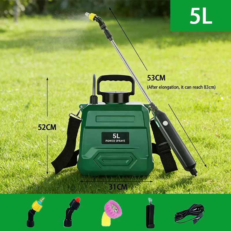 

Gardening tools spray, backpack type high-pressure spray, electric irrigation disinfection pesticide spray, green/blue
