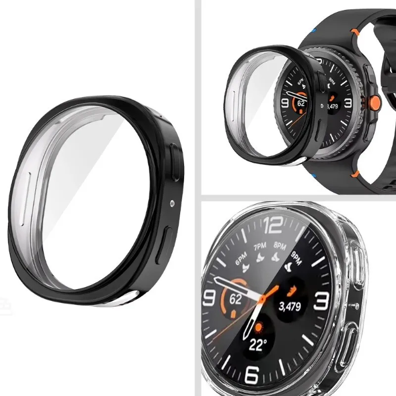 Screen Protector Shell for Samsung Galaxy Watch 8 40mm / 44mm Soft TPU Face Cover All-Around Protective Bumper