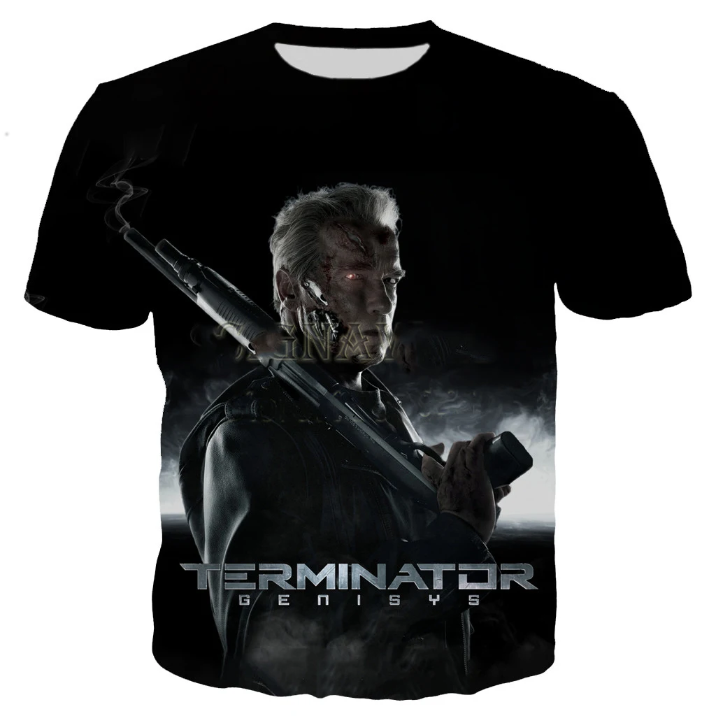 Fashion Movie Terminator Arnold Schwarzenegger T Shirt Men Women 3D Printed T-shirt Harajuku Style Tshirt Streetwear Tops