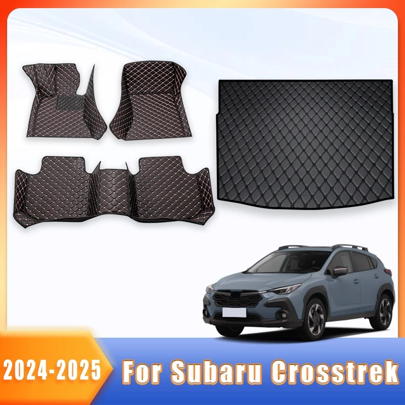 

Автомобильные коврики для пола и багажника для Subaru Crosstrek 2024-2025, кожаные, водонепроницаемые, аксессуары для интерьера авто