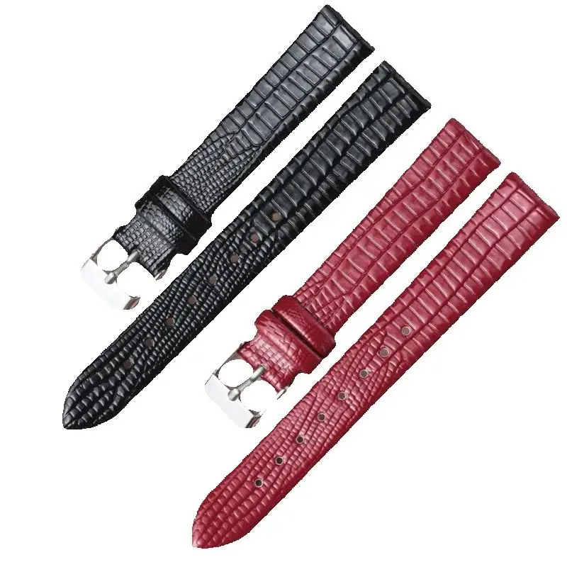 Bright Genuine Leather watch strap Shiny lizard watch band for women Wear-resistant watch accessories 8mm 10mm 12mm 14mm 16mm