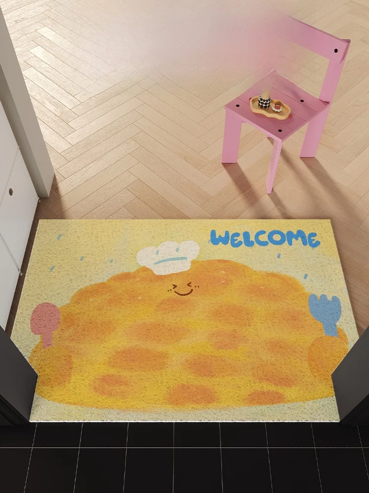 

Милый мультяшный корейский шелковый дверной коврик с петлей для домашнего входа l декоративный коврик можно разрезать дверной ковер анти-дир пылезащитный мы...