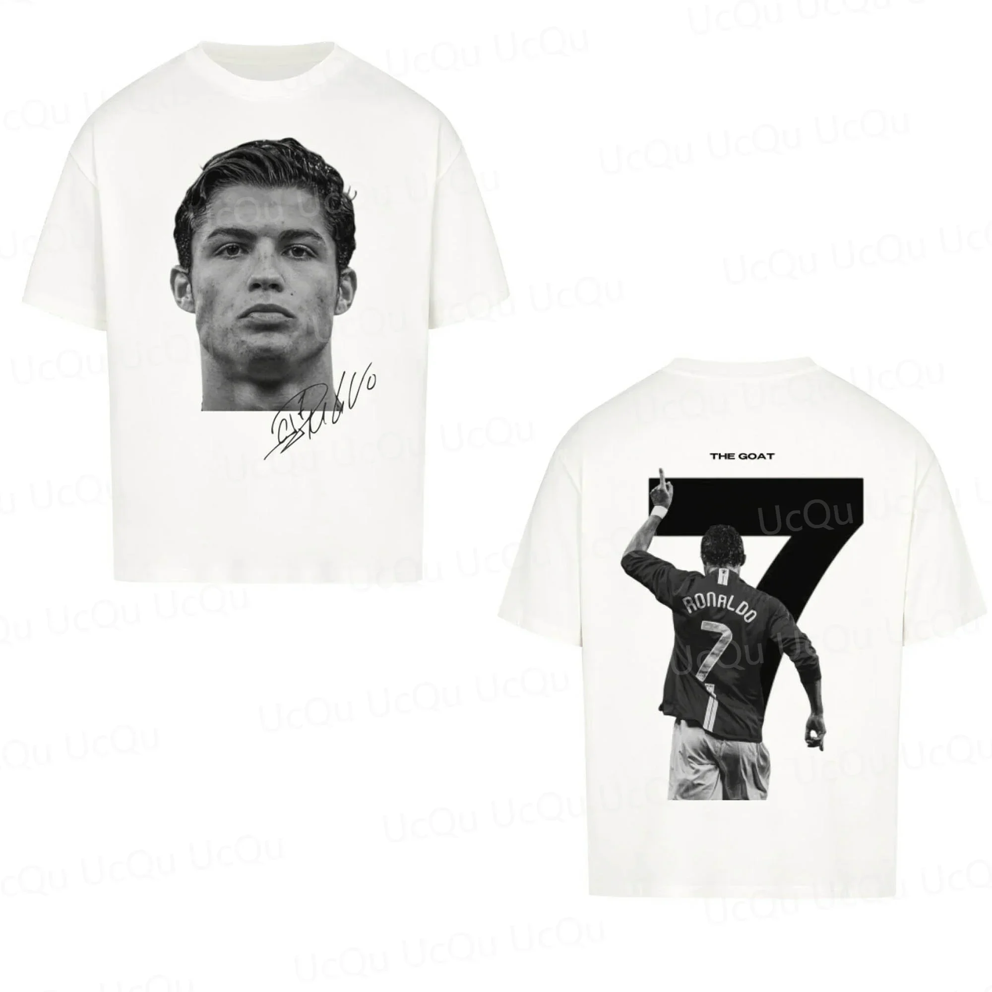 

2025 CRISTIANO RONALDO Classics football superstar #7super fashion printed short sleeve T-shirt men distress American cotton Tsh