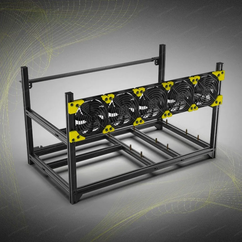 AI Large Model Computing Frame 6GPU Multi GPU All Aluminum Open Air Chassis Desktop Server Rack