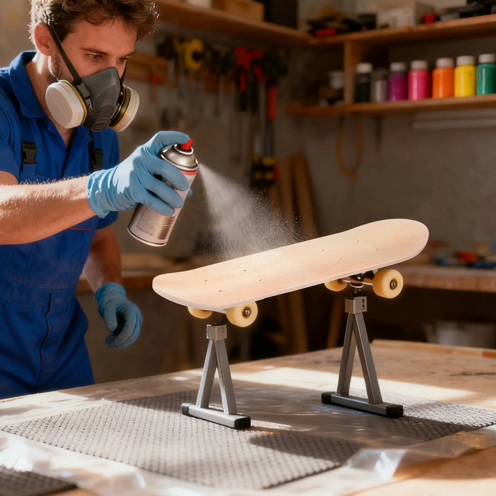 

Blank Skateboard Deck DIY Durable Wooden Replacement for Teens Graffiti Painting Skateboard with Pre-Punched Holes