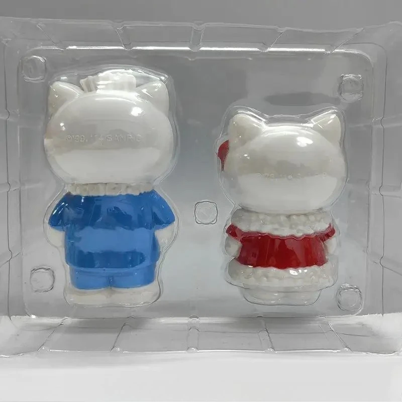 อะนิเมะเฮลโลคิตตี้คริสต์มาสสไตล์คู่การ์ตูนรูปต่อพ่วงเดสก์ท็อปเครื่องประดับของเล่นตกแต่งของขวัญวันเกิด