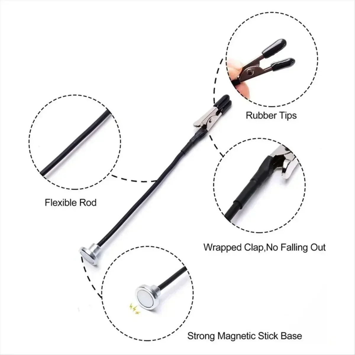 Modello di supporto per pittura Base 12 pezzi Kit di bastoncini per Clip a coccodrillo flessibile magnetico con pennello per strumento Spray per aerografo con Base di vernice GUNDAM