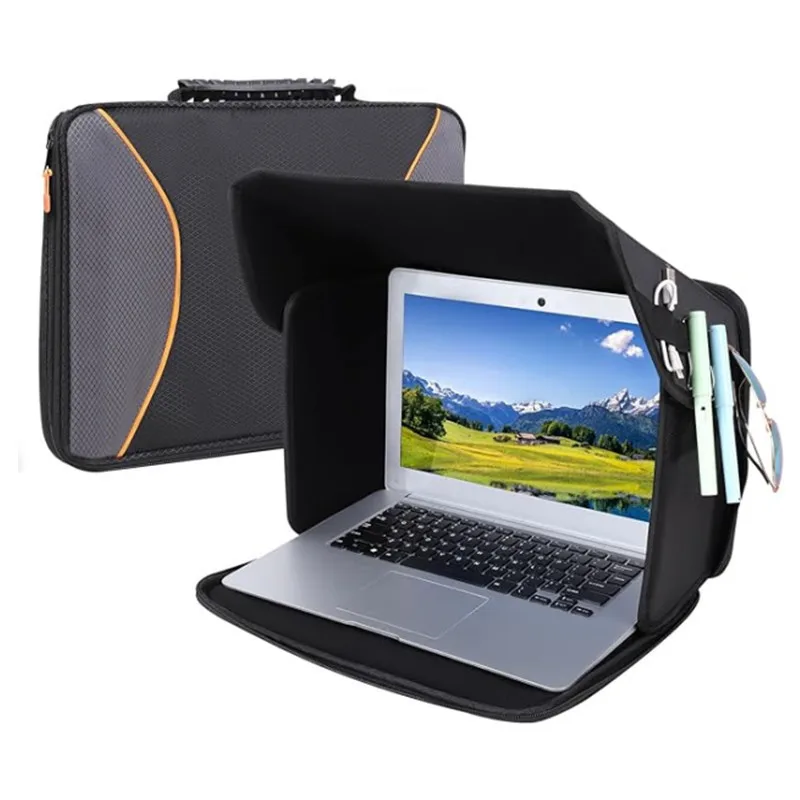 

Сумка для ноутбука, солнцезащитный козырек с антибликовым покрытием, подходит для работы на открытом воздухе, чехол для экрана конфиденциальности, складной защитный чехол