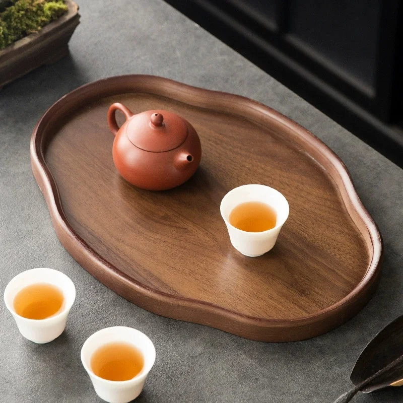 Wooden Decorative Serving Tray for Coffee Table and Home Decor Fruit Platter Decor Trays Serving Ware Food Dish Serving Platters