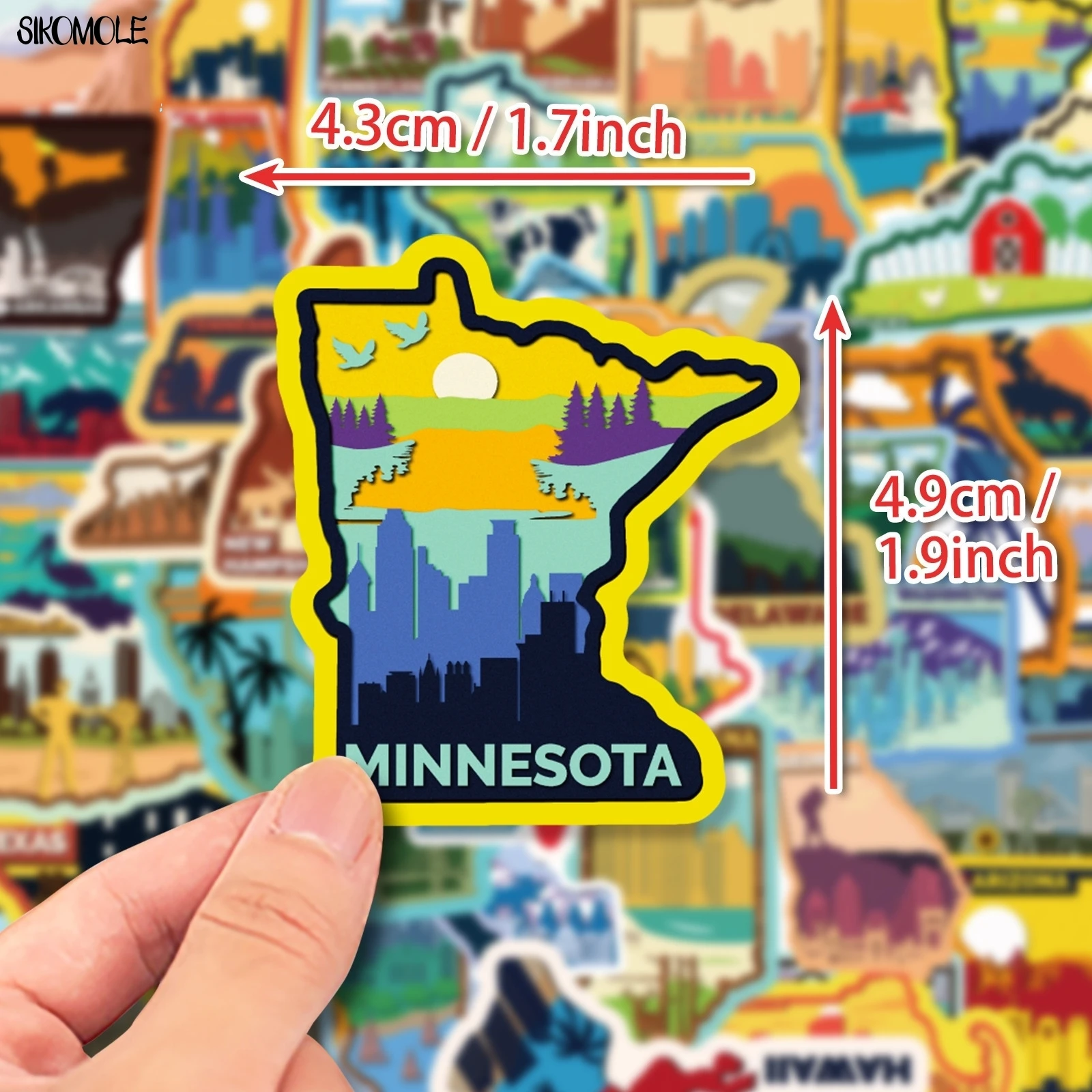 10/50PCS Usa 50 Sta…