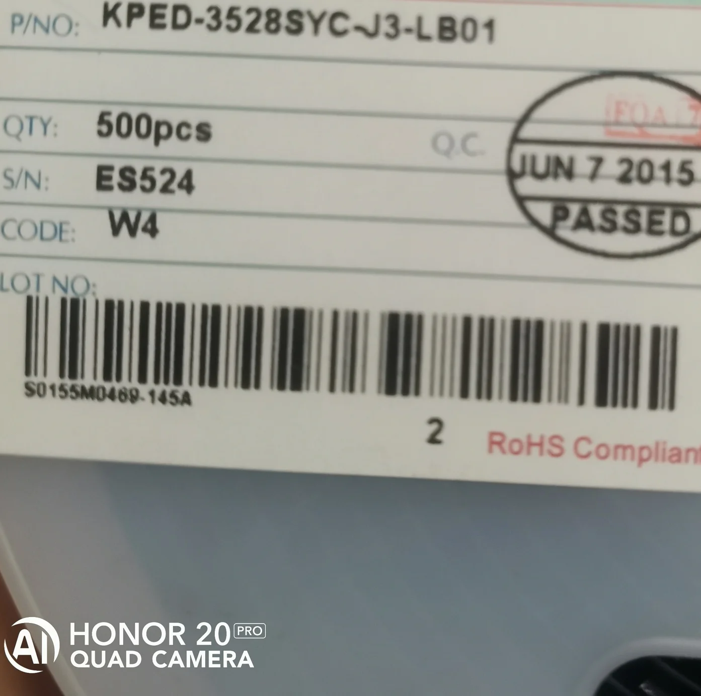 50 قطعة/KPED-3528SYC-J3-LB01 3528 ضوء أصفر، عدسة قبة، كشاف