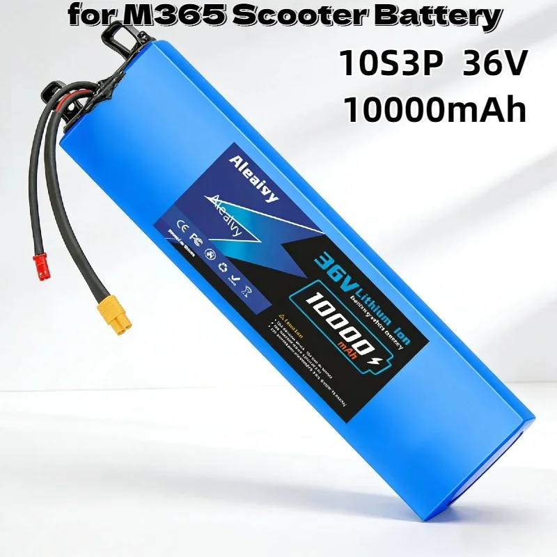 

Premium 36V 10Ah 10S3P Lithium Battery Built-in BMS Same Port 42V High Endurance Spare Accessory for M365 Scooter