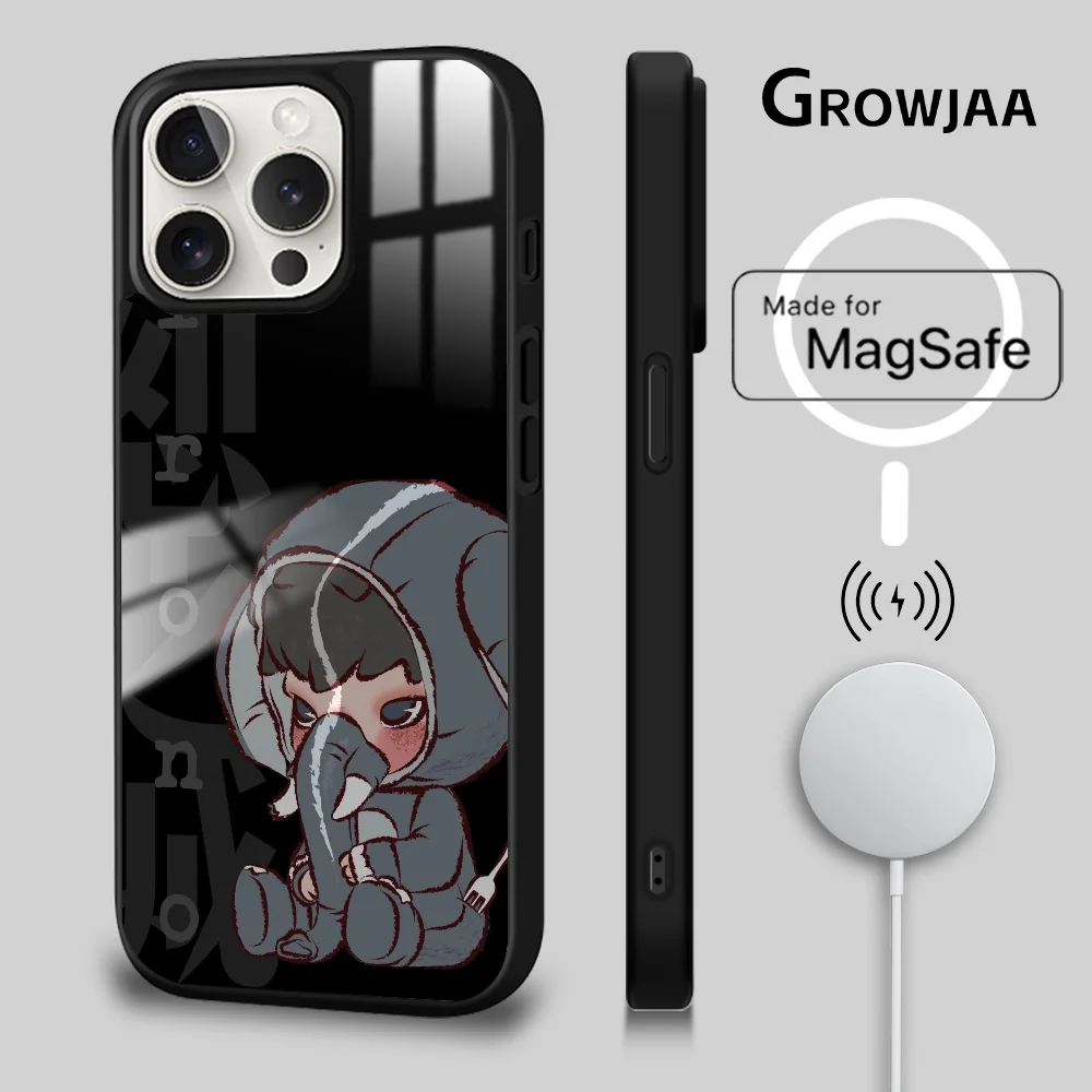 

Cute H-HirinoS_Boy Phone Case For iPhone 16 15 14 13 12 11 Pro Max Plus Mini Magsafe Mirror Wireless Magnetic Cover