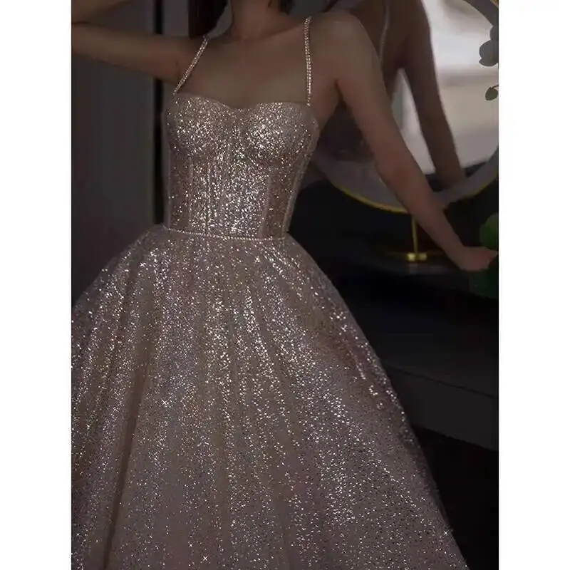 

Sparkling Evening Gown, Light Luxury, Niche High-end, French Style Runaway Princess, Coming Of Age Ceremony, Art Examination,