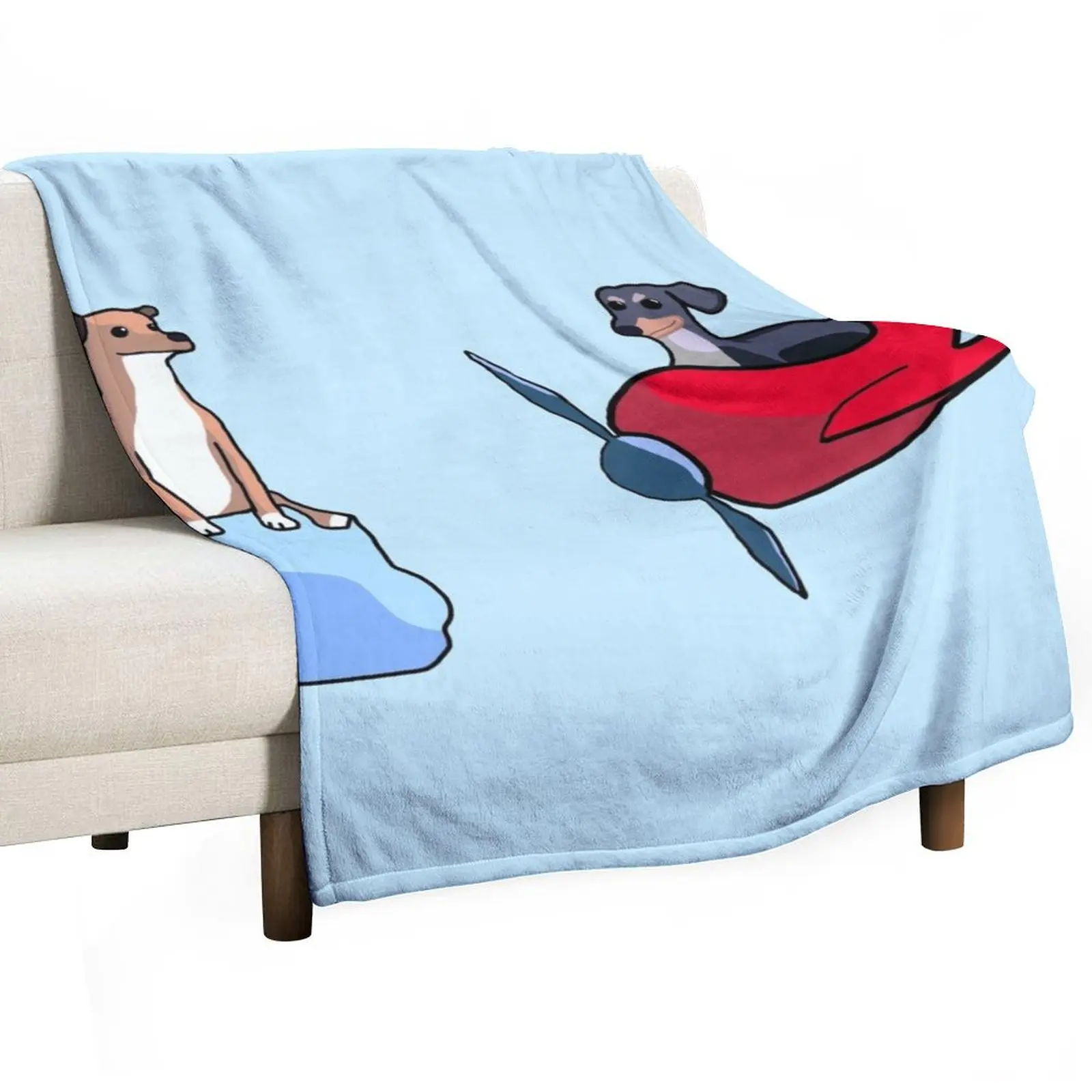 The Dog of Wisdom Throw Blanket Decoratives Vintage Softest Luxury St Cute Plaid christmas gifts Blankets