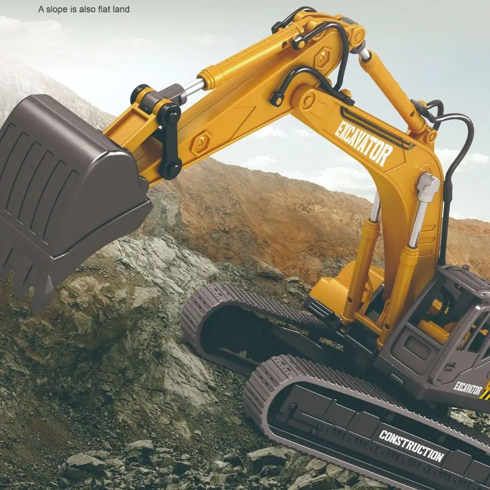 

Simulation Inertial Engineering Vehicle Rotatable Flexible Joints Excavator Model Desk Ornaments Pull Arm Forklift Car Model