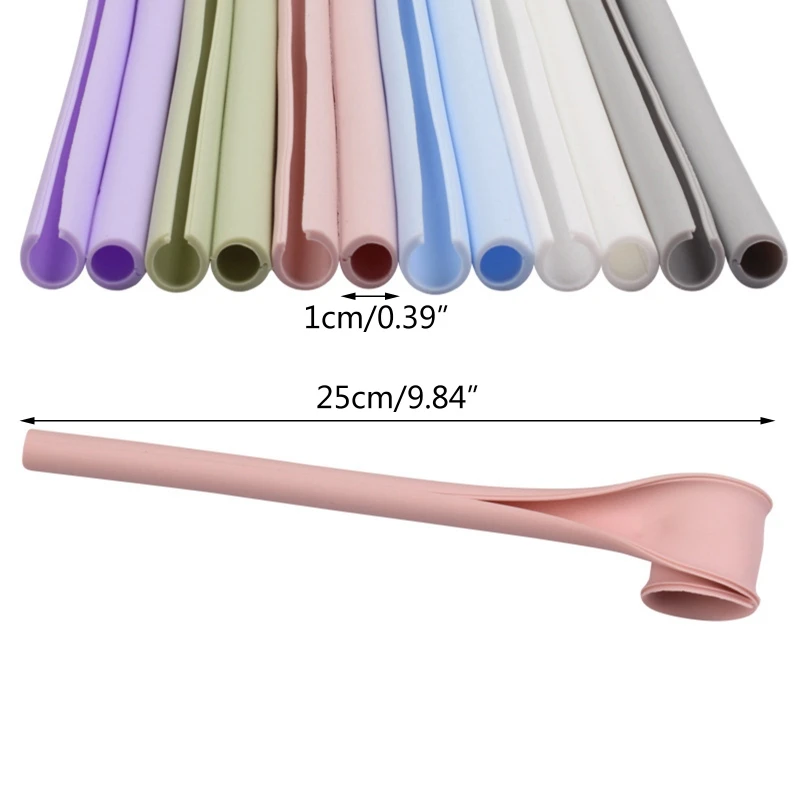 New Reusable Silicone Drinking Straws Openable and Washable Boba Straws Grade BPA Long Straws for Any Bottles