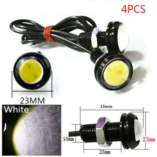 4pcs LUO-Raptor Style Grille Eagle Eye Lamp hyundai kona Proyector de luz antiniebla LED amarillo Lámpara de Conducción COB