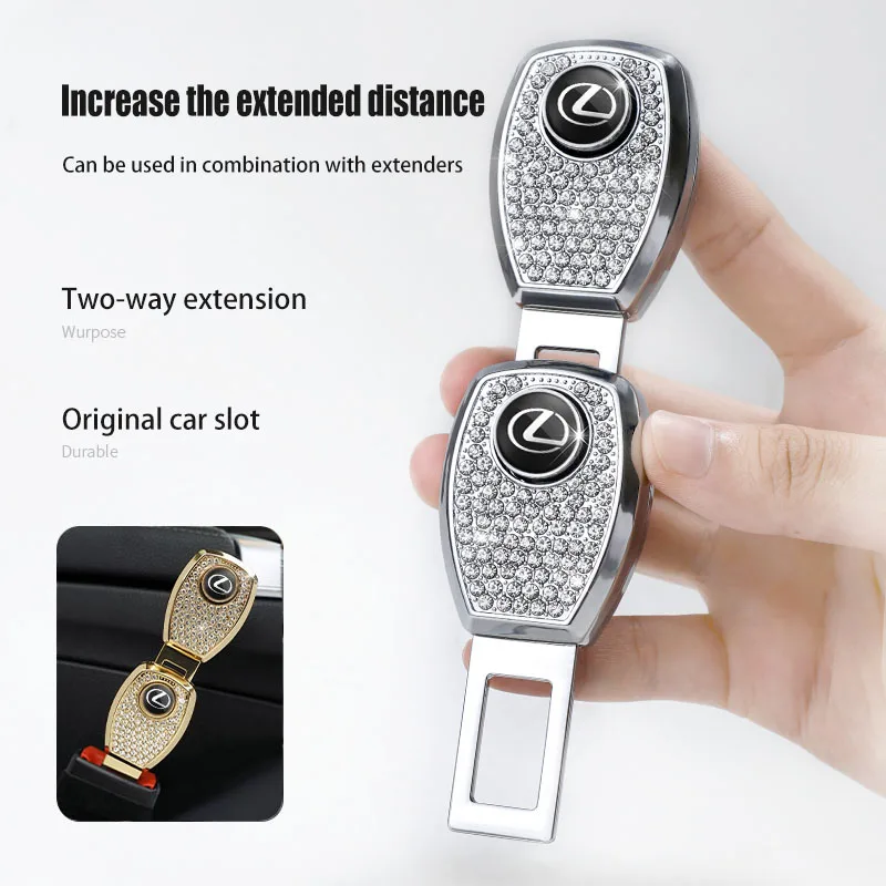 

Car Zinc Alloy Seat Belt Clip Extension Plug Accessories For Lexus FSPORT LBX NX RX 350h 450h ES UX 300e GS GX IS LS LX CT LC
